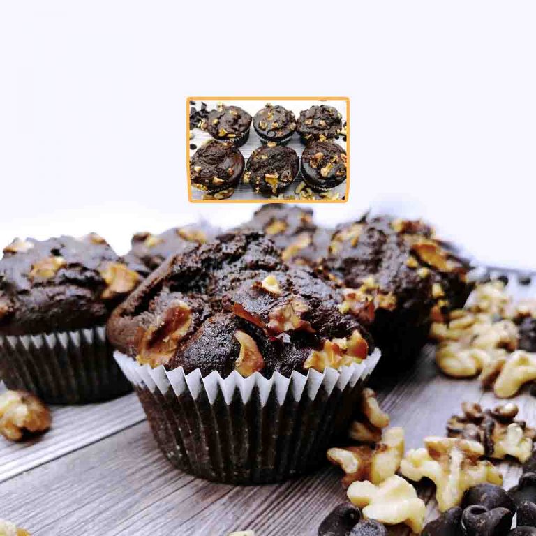 Muffin de Chocolate, Nueces y Banano